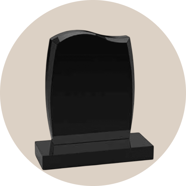 black granite anton headstone